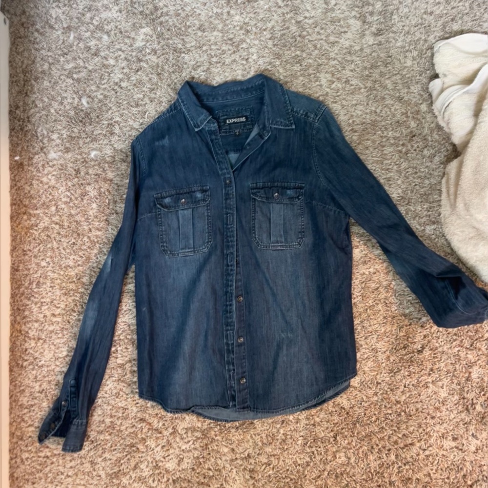express denim blouse